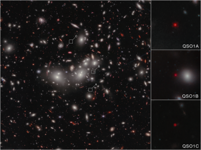 La massa del buco nero supermassiccio in QSO1